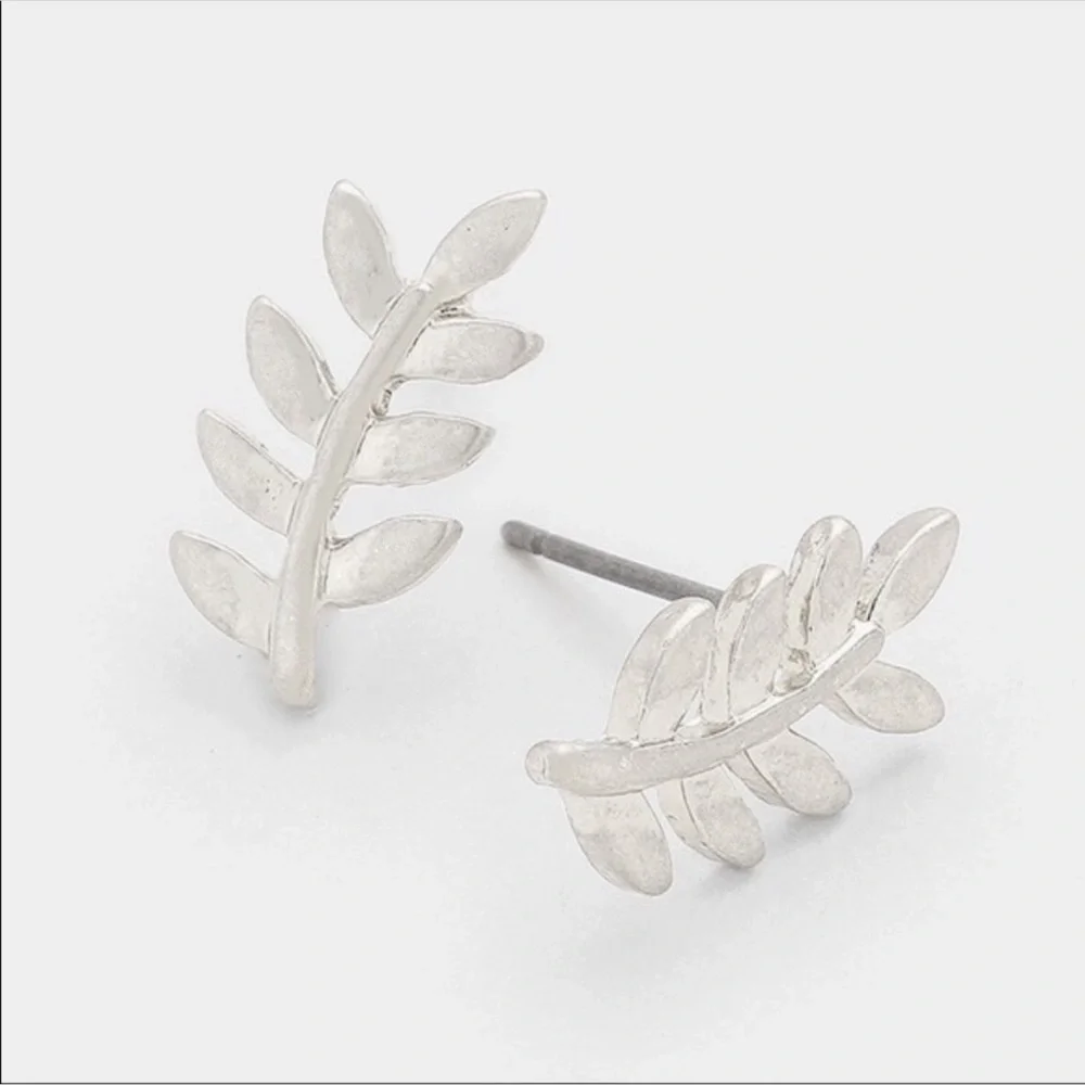 Silver Leaf Earrings